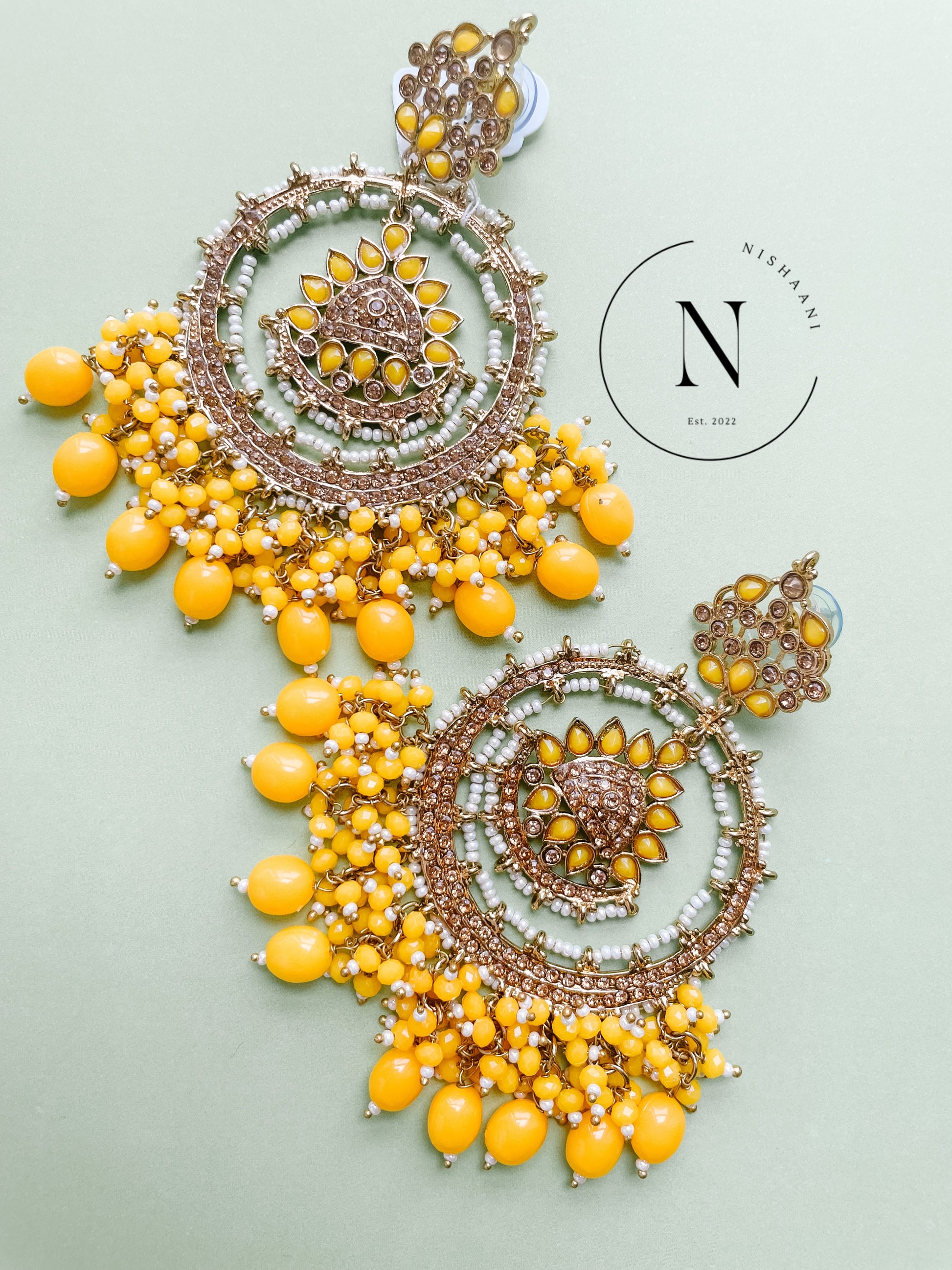 Biggie Earrings Yellow - Bold and Vibrant Statement Jewelry