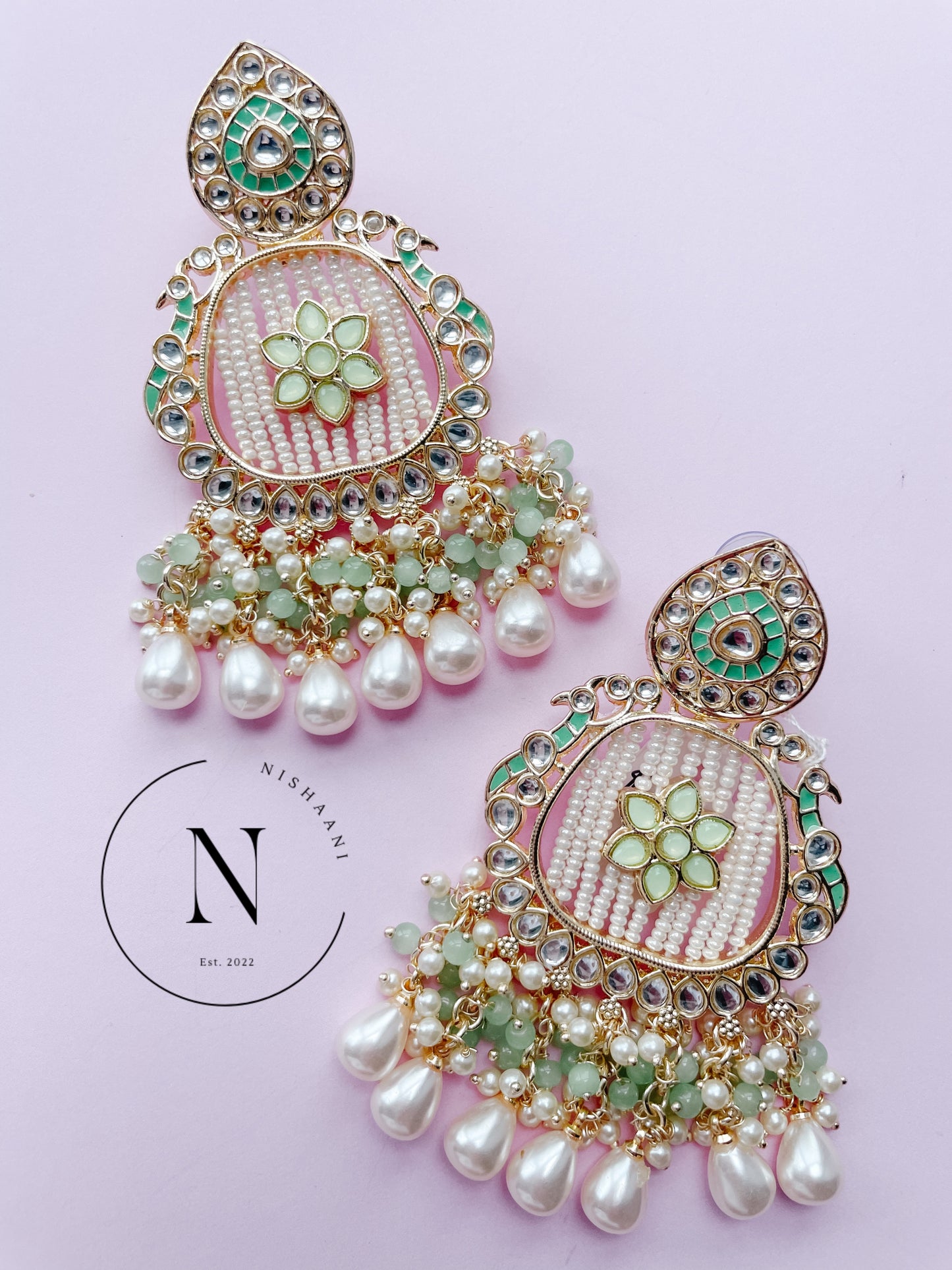 Strings Attached Earring Green