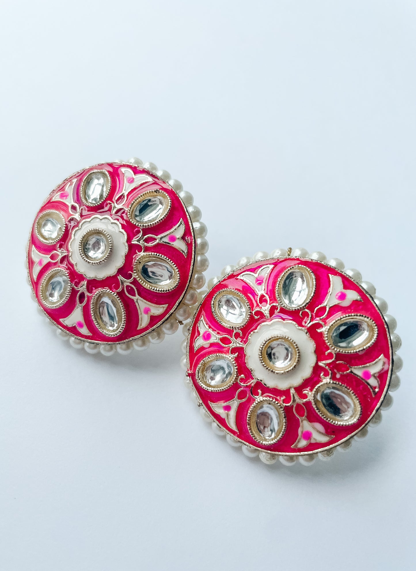 Meena Kari Painted Studs Round