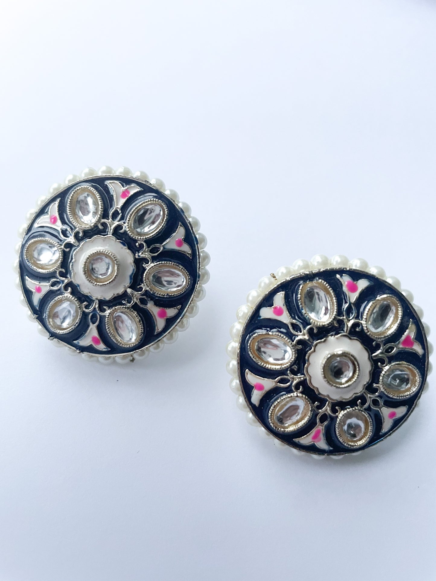 Meena Kari Painted Studs Round