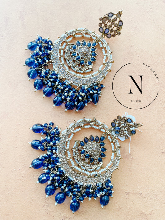 Biggie Earrings Navy Blue