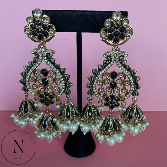 Chandelier Earring Black - Statement Jewelry for Elegance and Drama